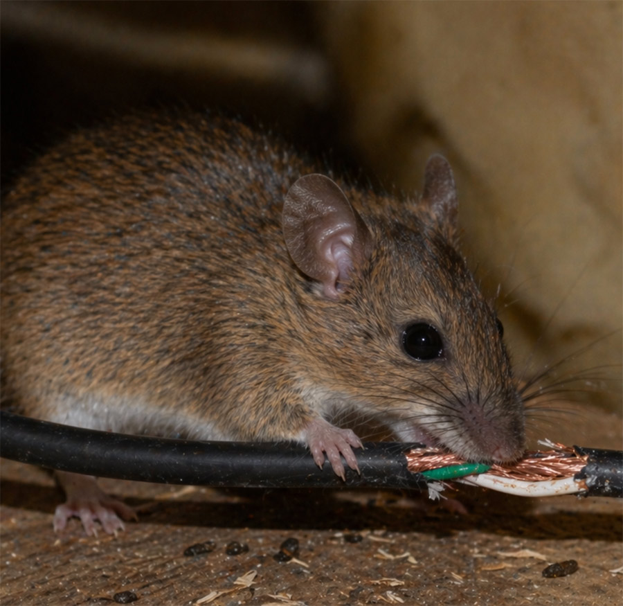 pest-control-mouse-chewing-through-wire-east-bay-california
